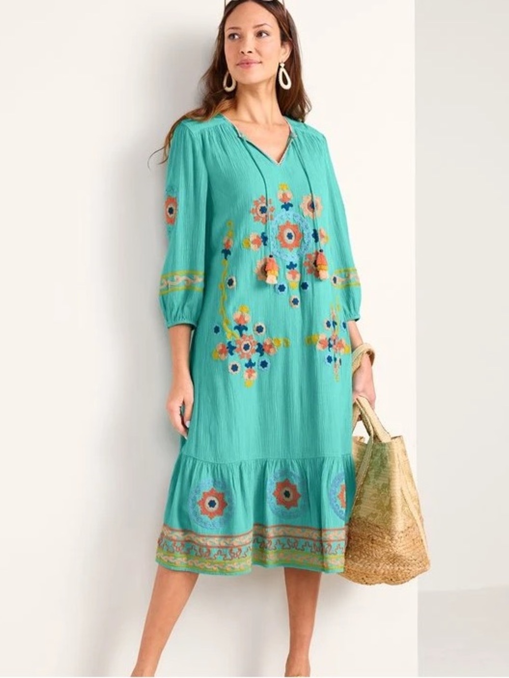 Soft Surroundings Maya Midi Dress Size Large
